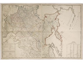 SCHRAMBLE, F.A. -  [No title : Wall-map size map of Russia]